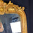 Antique French Louis Philippe Mirror with Crest and Original Gold Gilt Paint