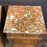 Pair of French Louis XVI Revival Oak Marble Top Nightstands with Floral Marquetry