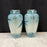 French Faience Three-Piece Vase and Jardinière Set with Swallows by Keller and Guerin
