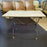 French Oval Marble Top Cafe Table or Bistro Table with Exceptional Metal Medallion Base