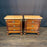 Pair of Antique French Marble Top Petite Commodes, Side Tables or Nightstands with Brass Mounts