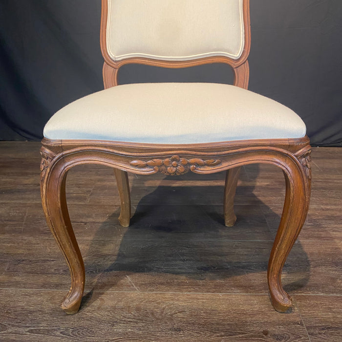 Antique French Dining Chairs or Side Chairs Set of 6 XV 19th Century Salva Freres Paris with New Upholstery