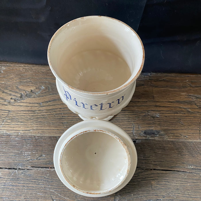 Antique Italian Apothecary Jar Venetian Piretro Porcelain Urn Large