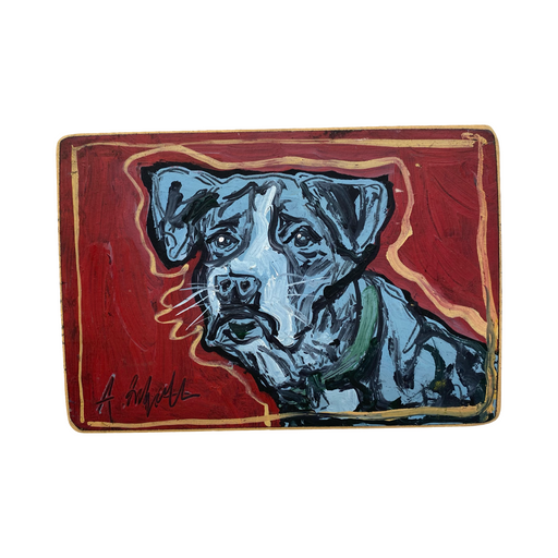 Dog Portrait Original Oil British of a Labrador or Great Dane Signed Pet Portrait