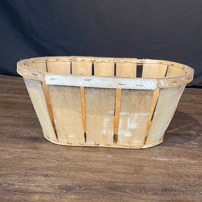 Wooden Fruit Basket with Top from Philippeville, France