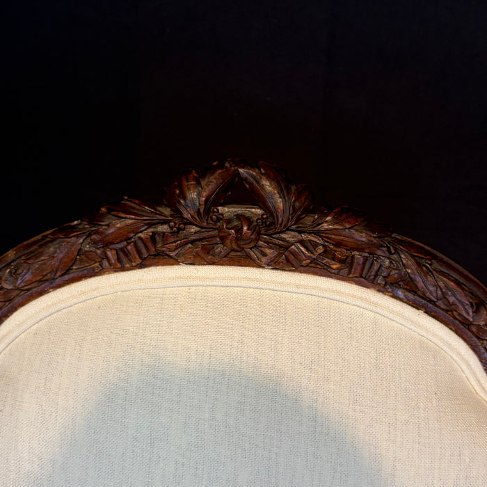 Antique French Pair of Armchairs or Fauteuils Museum Quality Carved 19th Century Louis XVI