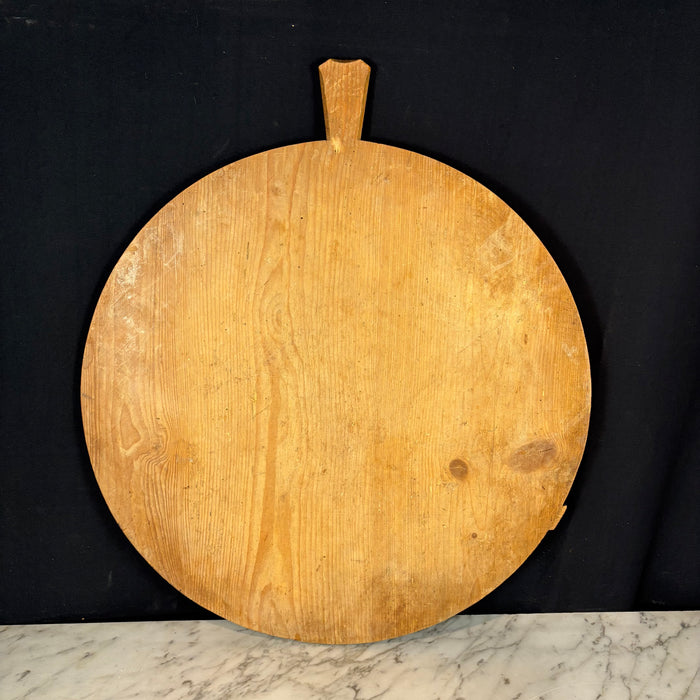 Vintage French Round Bread Board or Dough Board