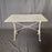 French Gray Marble Top Cafe Table or Bistro Table with Exceptional Metal Base marked Rouen