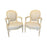 19th Century Pair of French Louis XVI Painted Neoclassical Fauteuil Armchairs