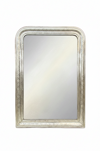 19th Century Silver Gilt Louis Philippe Mirror with Lovely Diamond Pattern