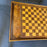 French Louis XVI Walnut Game Table with Reversible Embossed Leather Top, Marquetry Games Play Board and Inlaid Backgammon Board