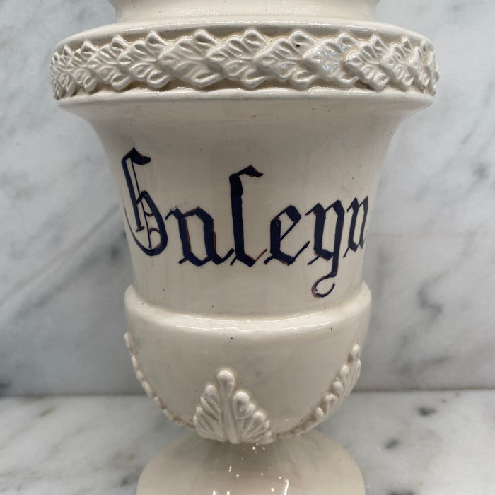 Antique Italian Apothecary Jar Venetian Porcelain Urn Large