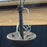 Antique Cast Iron Gas Lantern Pendant Light, Converted Gas Ceiling Fixture with Glass Shade
