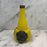 French Art Nouveau Vase Yellow Glass with Pressed Silver Floral Mounts