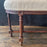 19th Century French Louis XVI Carved Walnut Oval Bench or Ottoman with New Upholstery