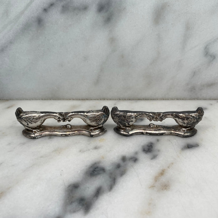 Antique Knife Rests from France: Set of 12 Argit Animal Knife Rests in the Style of Benjamin Rabier