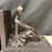 Pair of Vintage American Seated Ballerina Figural Bookends with Bronze Finish