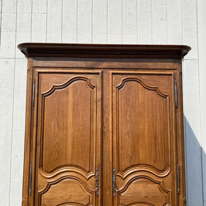 Classic French 19th Century Louis XV Walnut Armoire or Wardrobe from Normandy