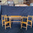 French Style Folding Bistro Cafe Set with Table and Four Chairs