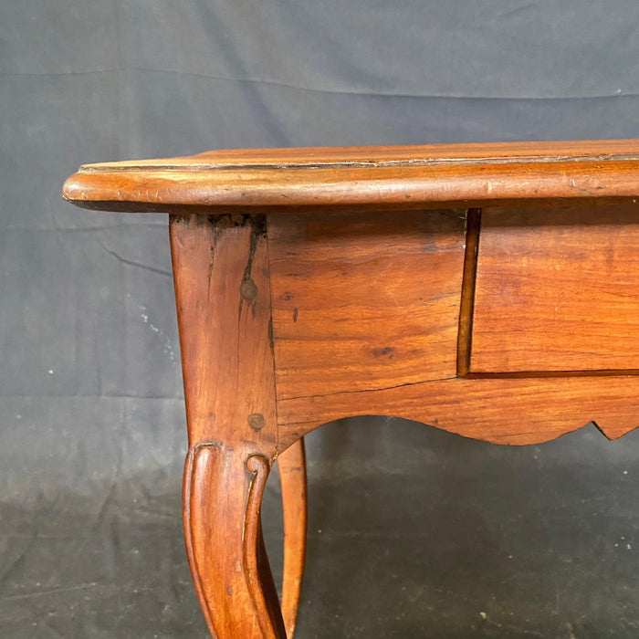 Antique French Provincial Cherry Petite Desk or Side Table with Hoof Feet