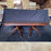 Flame Mahogany Regency Double Pedestal Dining Table with Two Leaves Extends to 10 Feet