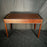 Straight Leg British Chippendale Style Library Desk or Writing Table with Embossed Leather Writing Surface
