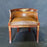 French Neoclassical Club, Dressing Table or Desk Chair Walnut and Leather
