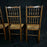 Set of Four Early 19th Century Carved British Oak Dining Chairs or Side Chairs with Original Patina and Rush Seats