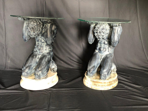 Pair of Sculptural Atlas Side Tables