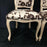 Set of Three French Louis XV Style Cerused Side Chairs with Faux Hide upholstery