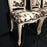 Set of Three French Louis XV Style Cerused Side Chairs with Faux Hide upholstery
