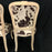 Set of Three French Louis XV Style Cerused Side Chairs with Faux Hide upholstery