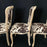 Set of Three French Louis XV Style Cerused Side Chairs with Faux Hide upholstery