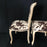 Set of Three French Louis XV Style Cerused Side Chairs with Faux Hide upholstery