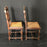 Pair of French Carved 19th Century Henri II Oak chairs with Caned Seats from Normandy