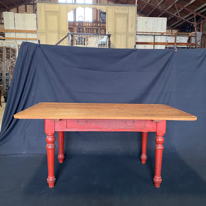 19th Century Rustic Farmhouse Desk - Front View - For Sale