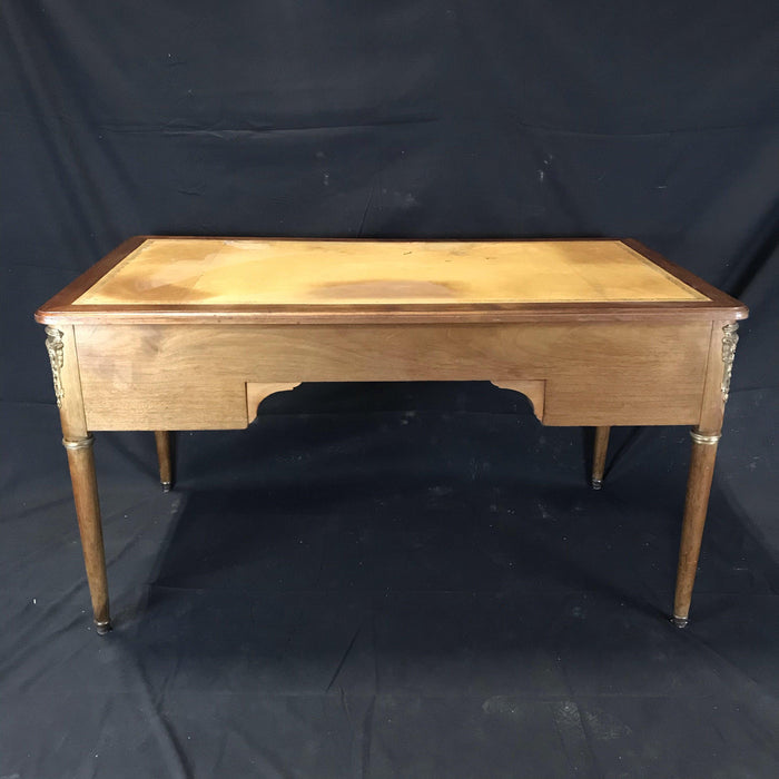 Antique Leather Top Writing Desk - Back View - For Sale