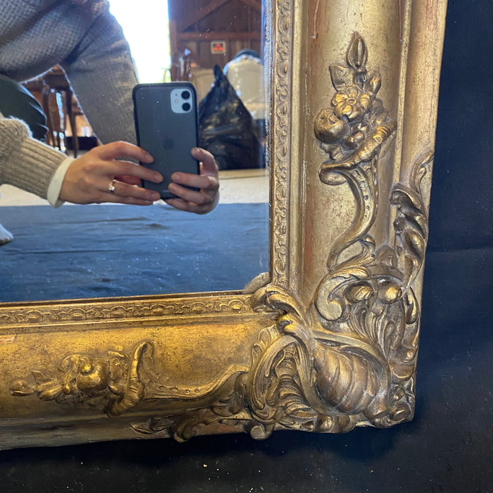 Neoclassical fr Art Early of The Century — Mirror Renaissance Gilt 19th Antiquing French Gold