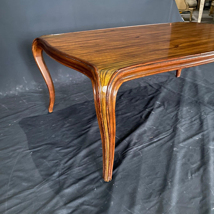 Lovely Curved Coffee Table or Cocktail Table by Keno Bros. for Theodore Alexander