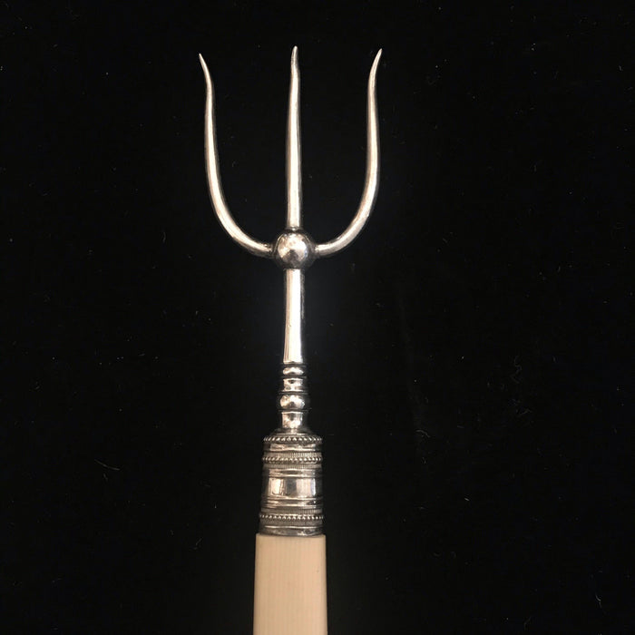 Silver British Bread Fork or Serving Fork