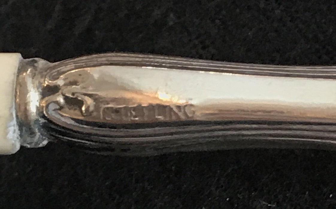 Small Antique French Silver and Bone Brush