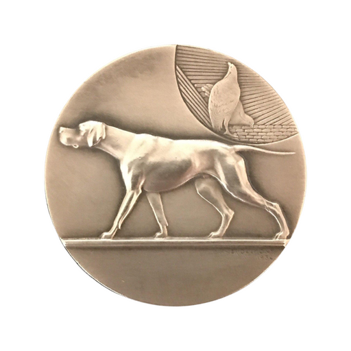 Signed French Gold Dog Medal: Exposition Canine D’Albi 16 Juin 1935