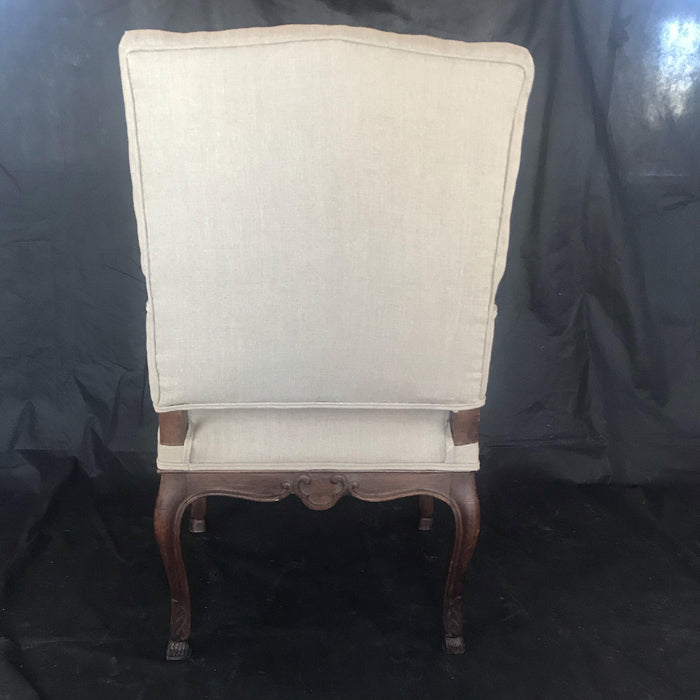 Antique French Walnut Chair - Back View - For Sale