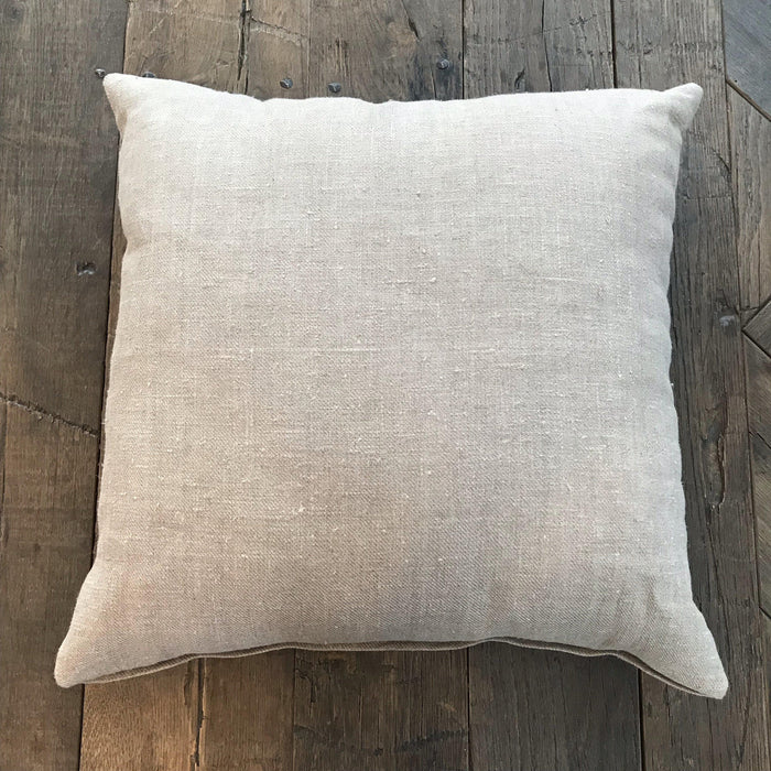 Natural linen throw pillow 
