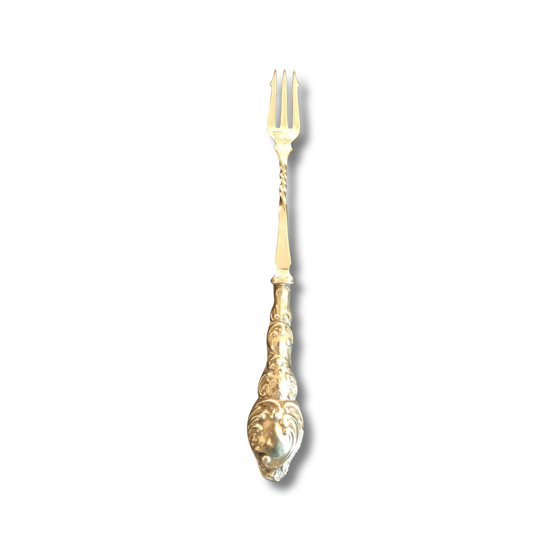 Antique British Silver Pickle Fork or Hors D display picture 1