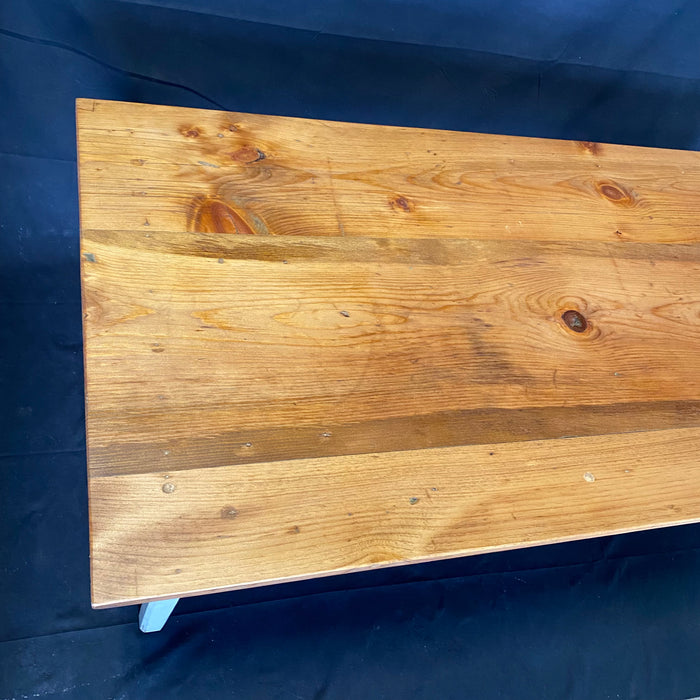 Pine Farmhouse Dining Table - Top of Table View - For Sale