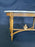 French Louis XVI Style Marble Top Carved Walnut Coffee Table