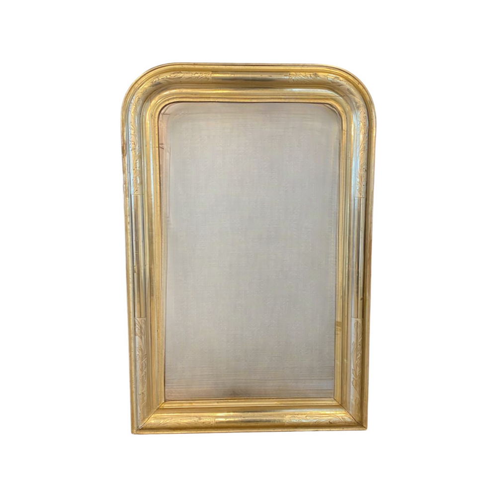 19th Century Gold Gilt Mirror - Front View - For Sale
