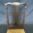 Early American Queen Anne Chair with Rush Seat and Hand Turned Legs and Stretcher