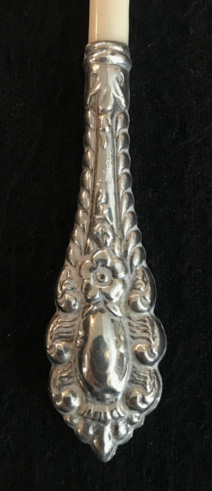 French Victorian-Era Bone/Silver Brush to sell
